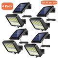 Solar Bright Floodlights 4PCS Solar Flood Lights Solar Powered Outdoor Solar Street Lights Waterproof with 3 Lighting Modes for Parking Lot Patio Garden