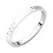 14k White Gold 2mm Polished Flat Band With Hammer Finish Size 6 Jewelry Gifts for Women - 1.7 Grams