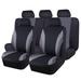 MoreChioce Full Set Car Seat Cover Stripes Pattern Universal 9PCS Front Seat Covers Rear Back Seat Cover Kit Car Seat Protectors Type 4