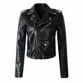 Pgeraug Winter Coats for Women Women Ladies The Belt Leather Racing Style Biker Jacket Womens Tops Black M