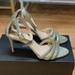 J. Crew Shoes | J. Crew Gold Glitter Tubolar Boyd High Heel Strappy Sandal, Size 8 | Color: Gold | Size: 8