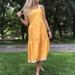 J. Crew Dresses | J. Crew Tiered Midi Dress With Embroidery Mustard Yellow Sleevless Cotto | Color: Yellow | Size: 6