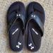 Under Armour Shoes | Men’s Under Armour Ignite Flip Flops/Sandals Euc - Black Size 9 | Color: Black | Size: 9