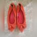 J. Crew Shoes | J.Crew Lottie Orange Suede/Leather Ballet Flats Pointed Toe Tassels Size 6.5 | Color: Orange | Size: 6.5