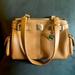 Dooney & Bourke Bags | Dooney & Bourke Vintage Beige Pebbled Leather Satchel Bag Purse | Color: Green/Red | Size: Os