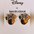 Disney Jewelry | Disney X Baublebar Gold Minnie Mouse Stud Earrings Disney Parks Jewelry Colorful | Color: Blue/Gold | Size: Os