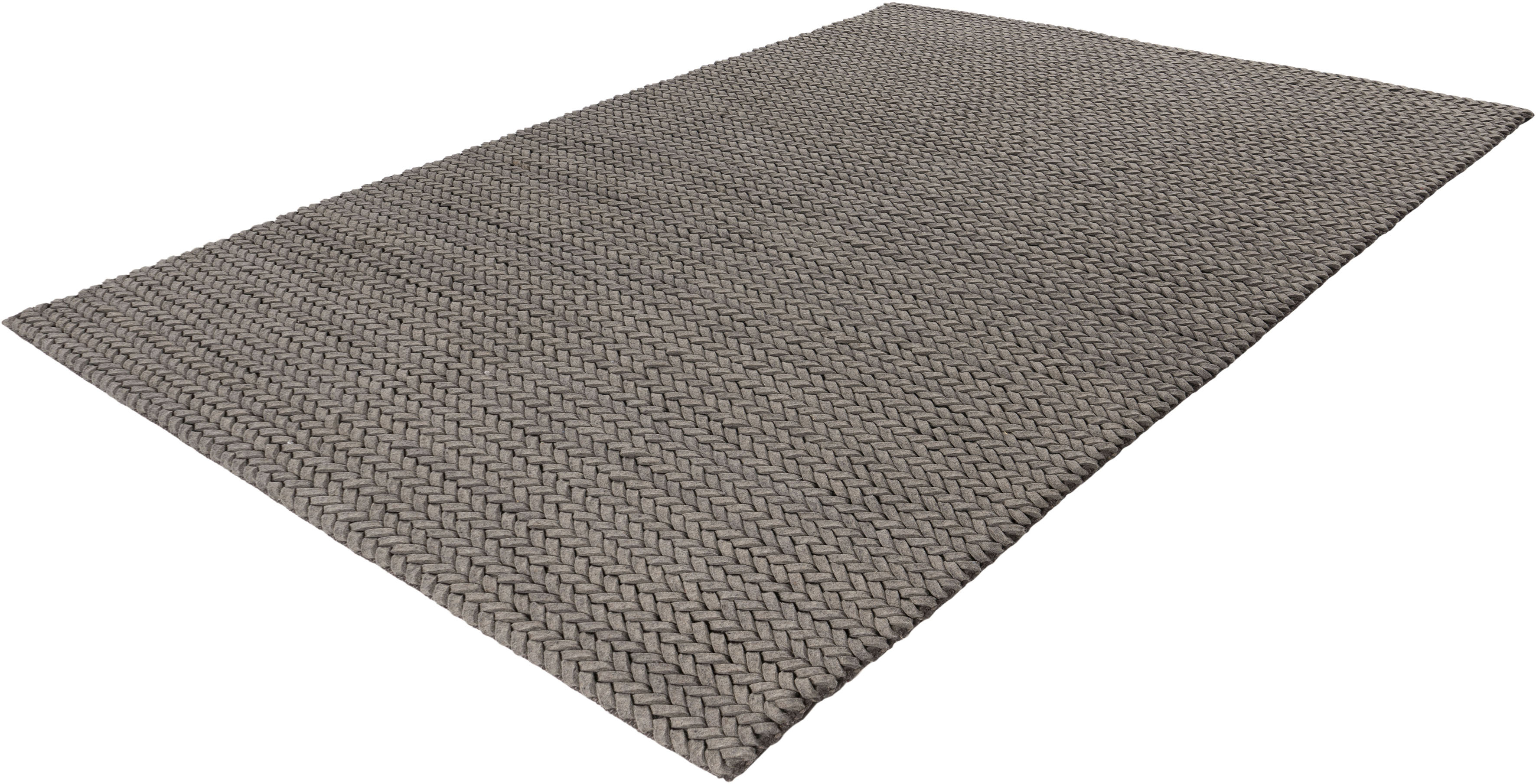 Teppich PADIRO "Robbie 125", braun, B:120cm H:21mm L:170cm, Wolle, Teppiche Image