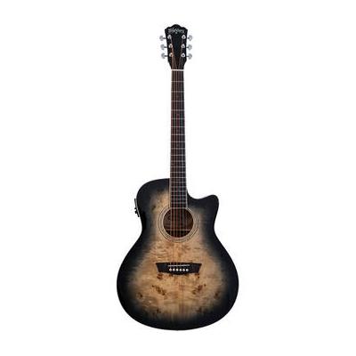 Washburn Deep Forest Burl ACE Acoustic/Electric Guitar (Black Fade) DFBACEB-U