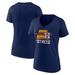 Women's Fanatics Branded Navy Houston Astros Hometown Throwback Stros V-Neck T-Shirt