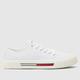 Tommy Jeans low cut trainers in white & red