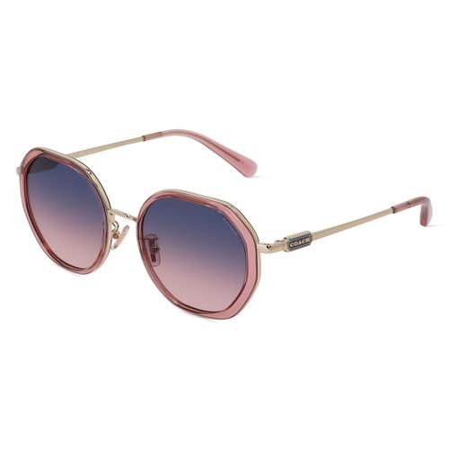 Coach HC7141 Damen-Sonnenbrille Vollrand Achteckig Metall-Gestell, gold