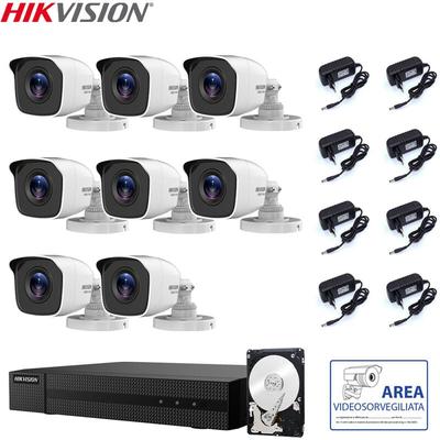 Hikvision - videoüberwachungsset dvr 8 kanäle 8 kameras 2 mpx hd 1 tb