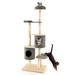 Costway 6-Tier Wooden Cat Tree with 2 Removeable Condos Platforms and Perch-Gray