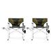 2-piece Fishing Folding Outdoor Chair with Side Table and Storage Pockets, Outdoor Camping Chair