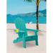 Outdoor Green Folding Adirondack Chair with Cup Holder