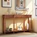 Solid Wood Console Table, Classic Entryway Table with Storage Shelf and 3 Drawer for Home, Meet Various Storage Needs