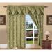 Penelopie Collection 2-Piece Drape Set with Attached Valance Quality Fabric for Privacy and Sun Protection 54 x 84 inches Sage Green