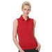 Monterey Club Women s Pique Solid Sleeveless Golf Polo Shirt #2064