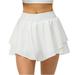 Ersazi Spring Dresses for Women 2023 Women s Fake Two-piece Running Casual Summer Sports Exercise Cycling Shorts Gym Yoga Tennis Skirt (including Pocket) Fashion Lace Dress For Women White XL