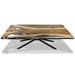 Arditi Collection Parthenope Dining Table Wood/Metal in Black/Brown/Gray | 29.5 H x 72 W x 42 D in | Wayfair Model : ARD-137 Seater 4-6