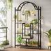 Lark Manor™ Arceli Rectangle Etagere Plant Stand Wood/Metal in Black | 74.8 H x 39.37 W x 11.81 D in | Wayfair E58C3236058B495D8C6DB836F4D48A84