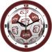 Sun Time Mississippi State Bulldogs Soccer Wall Clock Glass/Plastic in Red/White | 11.5 H x 11.5 W x 1.5 D in | Wayfair ST-CO3-MSB-SCWCLOCK