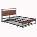 17 Stories Amillion Platform Bed Metal | 38.98 H x 55.68 W x 75.18 D in | Wayfair 398B31D655414B1F94BF824F04FAFCAC