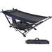 Arlmont & Co. Chelsia Camping Hammock w/ Stand Canvas, Steel in Gray | 28.9 H x 39.4 W x 92 D in | Wayfair F1EEB3FDBC074A3894971367BB983490