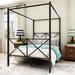 Gracie Oaks Bowerbank Platform Bed Metal in Black | 73.23 H x 55 W x 77.95 D in | Wayfair BA766E2B92AD48C2BAACA7518F7945B5