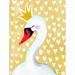 Zoomie Kids Princess Swan by Jessica Mingo - Wrapped Canvas Print Metal in Red/White/Yellow | 32 H x 24 W x 1.25 D in | Wayfair