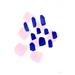 Orren Ellis Navy & Pink Strokes - Wrapped Canvas Print Metal in Blue/Pink | 32 H x 24 W x 1.25 D in | Wayfair 06AF09138B0E4E4B998BFAFF301CE66E