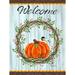 Rosalind Wheeler Pumpkin Welcome Wreath - Wrapped Canvas Print Canvas | 24 H x 18 W x 1.25 D in | Wayfair 47DDBB46FCA547BEB8A64C460DA3F562