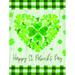 The Holiday Aisle® Happy St. Patrick's Day by Lux + Me Designs - Wrapped Canvas Print Canvas | 24 H x 18 W x 1.25 D in | Wayfair