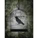 Winston Porter Spooky Bird Cage Green - Wrapped Canvas Graphic Art Canvas in White | 48 H x 36 W x 1.25 D in | Wayfair