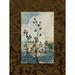Wildon Home® Brown & Blue Stems - Wrapped Canvas Print Canvas in Blue/Brown/White | 16 H x 12 W x 1.25 D in | Wayfair