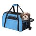 Tucker Murphy Pet™ Soft-Sided Collapsible Pet Carrier for Small Dogs, Cats, Puppy Airline Approved in Blue | 18 H x 13 W x 2 D in | Wayfair