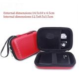 Hard Drive Carrying Case for Western Digital Toshiba External Hard Drive Seagate Portable Seagate One Touch Seagate Backup Plus Ultra Touch 2.5 Inch HDD Shockproof Travel Bag -Red