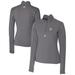 Women's Cutter & Buck Gray New York Yankees DryTec Traverse Stretch Quarter-Zip Pullover Top