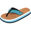 Zehentrenner F2 "BEACH SLIPPER Men&Woman" Gr. 44, blau (türkis), Schuhe, 44/45, Synthetik