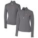 Women's Cutter & Buck Gray Washington Nationals DryTec Traverse Stretch Quarter-Zip Pullover Top