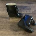 Coach Shoes | Coach Black Wedge Rainboots | Color: Black/Silver | Size: 6