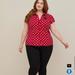 Disney Tops | Disney Torrid Polka Dot Retro Minnie Button Down Top -3. | Color: Red/White | Size: 3x