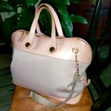 Dooney & Bourke Bags | Dooney & Bourke Unisex Xl Cabriolet Weekender Travel Bag Tote Carry On | Color: Cream/Tan | Size: 19-22.5w 14h 9d