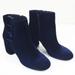 Nine West Shoes | 45. Nine West Khraine Ankle Bootie Blue Velvet | Color: Black/Blue | Size: 10