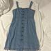 American Eagle Outfitters Dresses | American Eagle Denim Faux Button Down Dress Elastic Small | Color: Blue | Size: S