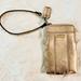 Coach Bags | #31 Coach Pweter/Gold Zipper Wallet Card/Phone Small Wristlet | Color: Gold | Size: Small Card Holder/Wristlet