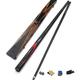 Pool Cues 57 inch Adult, 1/2 Split Carbon Fiber Pool Cue Stick 18Oz, Small Head 9.5Mm Handmade Snooker Cue Blue Black/Single Shot/9.5Mm