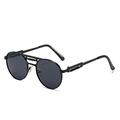 NEWCES Punk Retro Metal Round Men and Women Outdoor Sunglasses Beach Sunglasses (Color : 1)