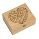 EXISTING Memory Box for Keepsakes, Woodblock Heart Laser Cut Wooden Storage Box with Hinged Lid, Large Keepsake Boxes - Store Jewelry, Toys, Photos, and Keepsakes in a Decorative Crate