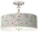 Botanical Giclee 16" Wide Semi-Flush Ceiling Light